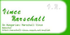 vince marschall business card